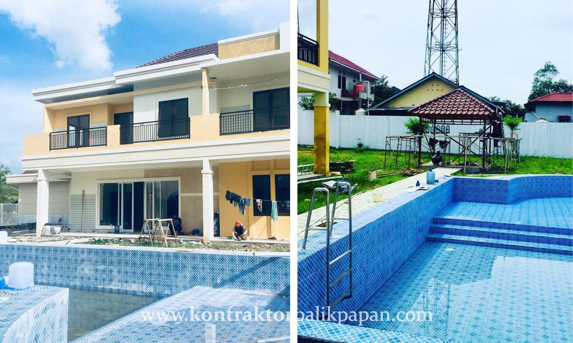 Jasa Desain Bangun Rumah 2 Lantai dan Pool Mr.Christian J Telindung - Arsitek Kontraktor Balikpapan 05