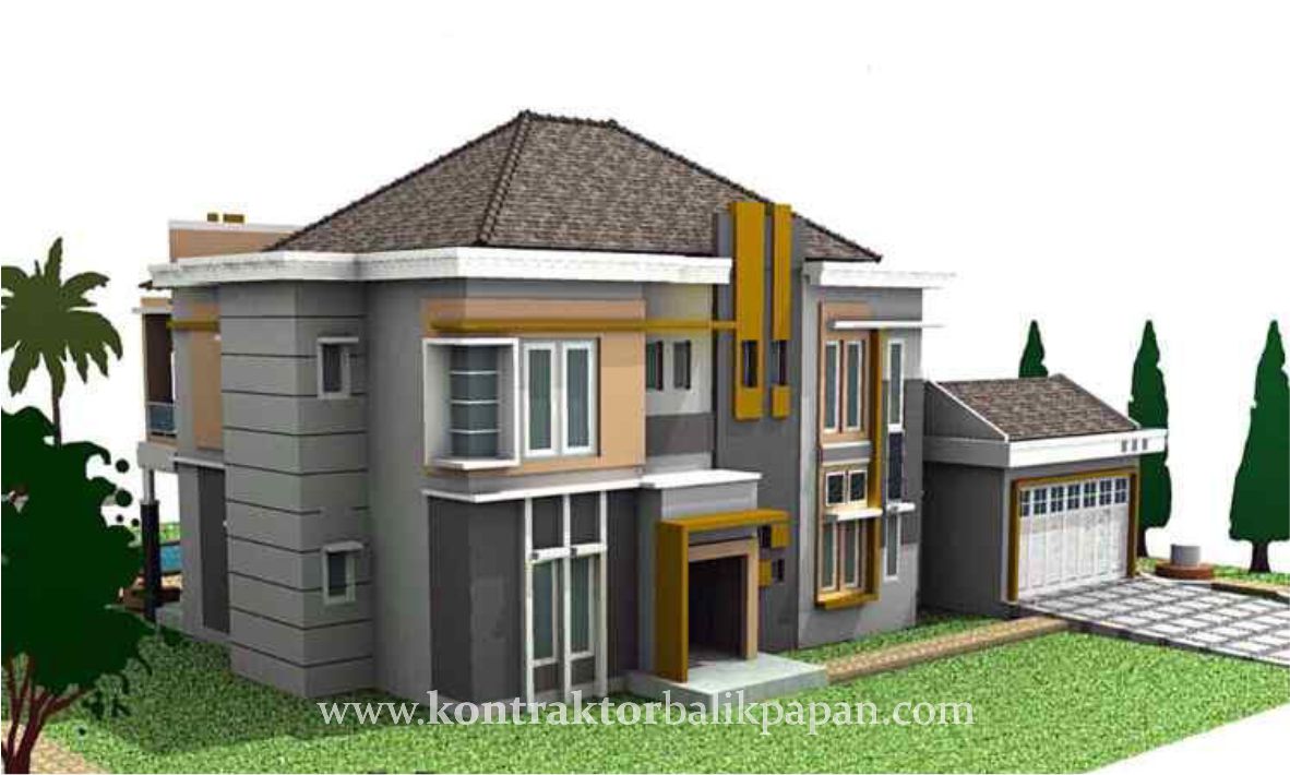 Jasa Desain Bangun Rumah 2 Lantai dan Pool Mr.Christian J Telindung - Arsitek Kontraktor Balikpapan 08