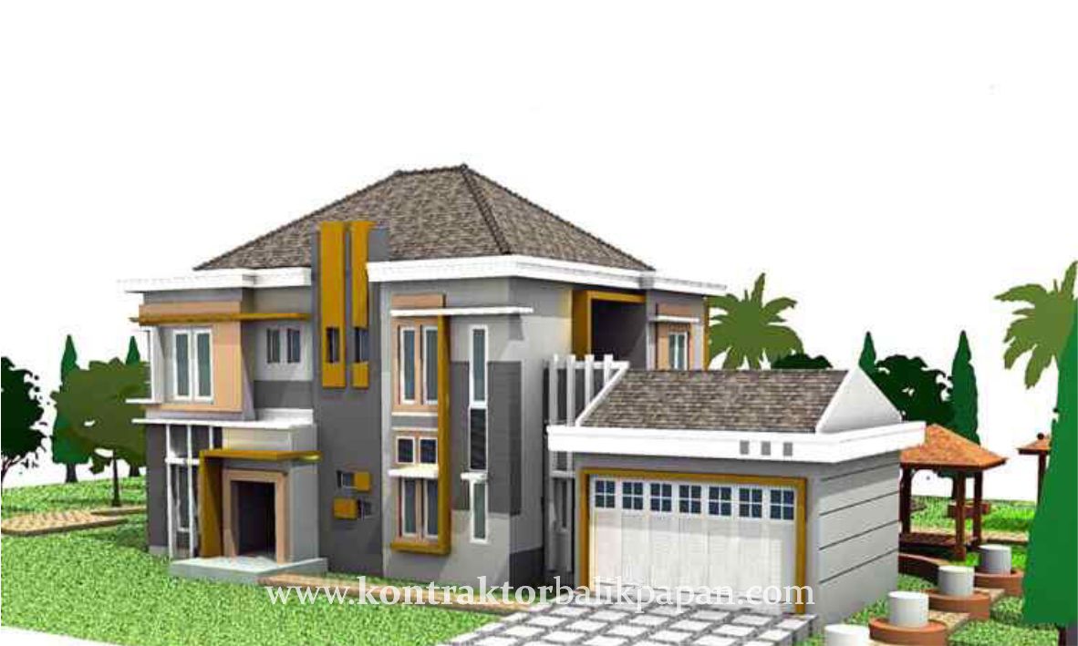 Jasa Desain Bangun Rumah 2 Lantai dan Pool Mr.Christian J Telindung - Arsitek Kontraktor Balikpapan 09